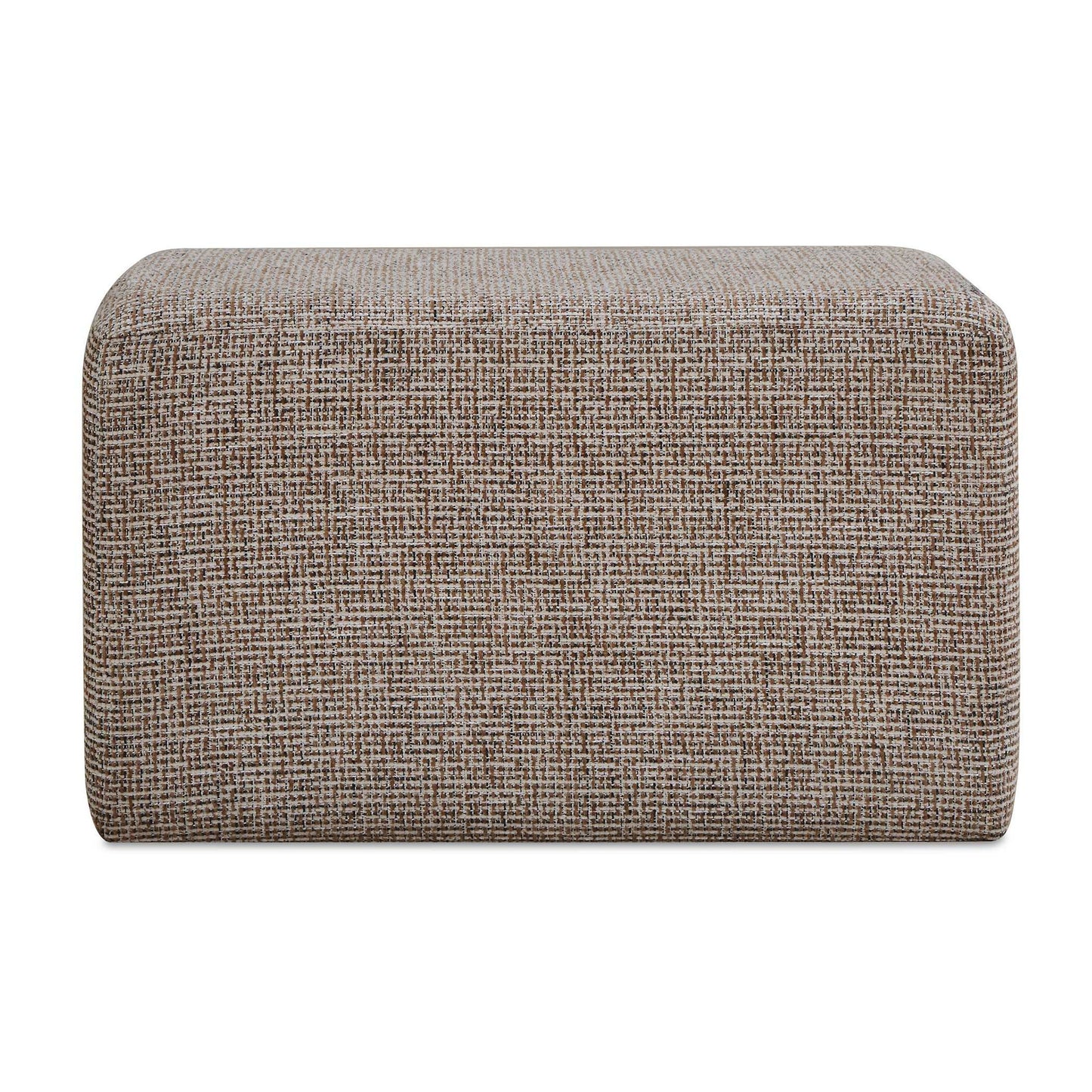 Kelce - Woven Checkered Ottoman - Brown