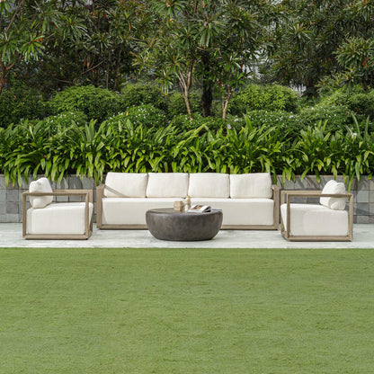 Remsen - Outdoor Sofa - White / Brown