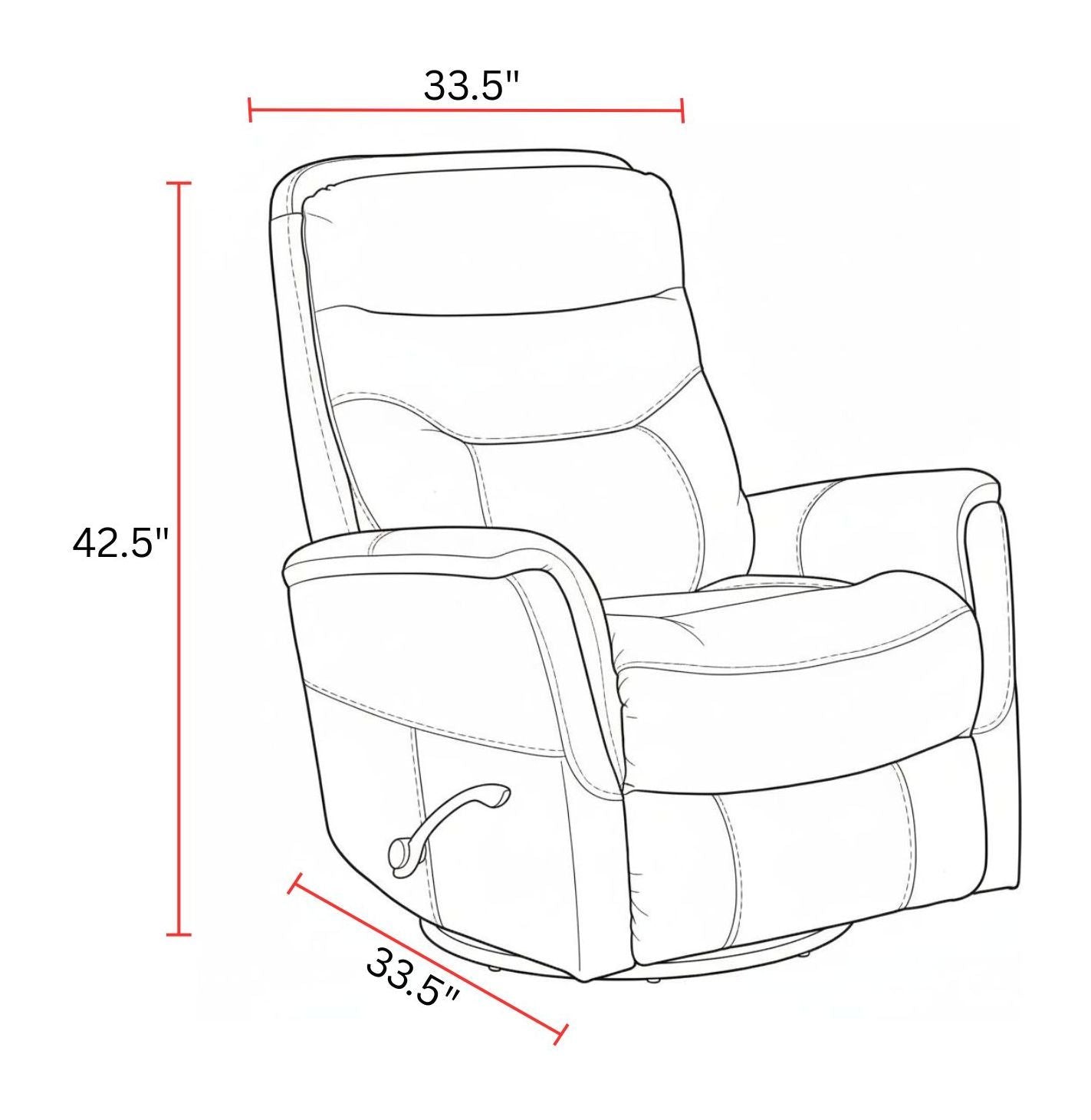 Gemini - 33.5" Swivel Glider Recliner (Set of 2)
