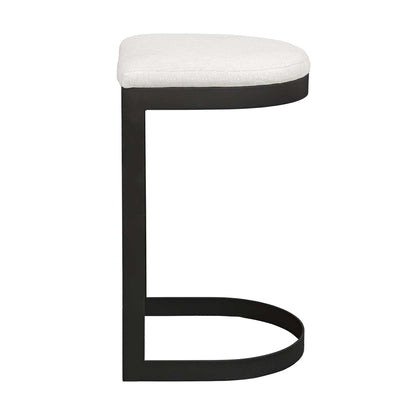 Maude - Outdoor Bar Stool - White / Black