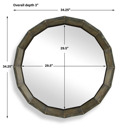 Neve - Round Mirror - Bronze
