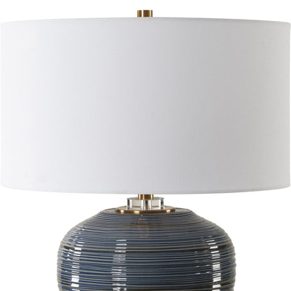 Moher - Glossy Blue Table Lamp