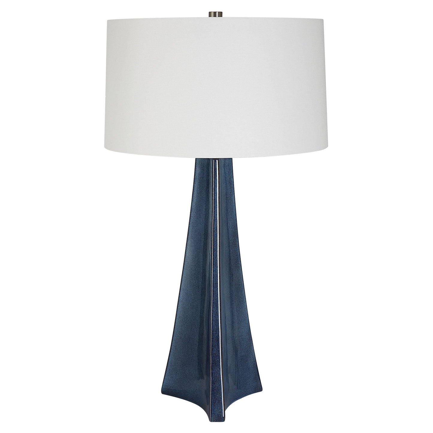 Teramo - Scalloped Ceramic Table Lamp - Blue