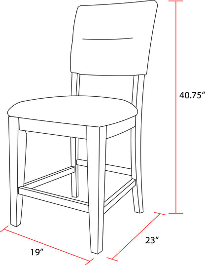 Cedar Fork - Dining Upholstered Fabric Counter Stool (Set of 2) - Smoked Arabica