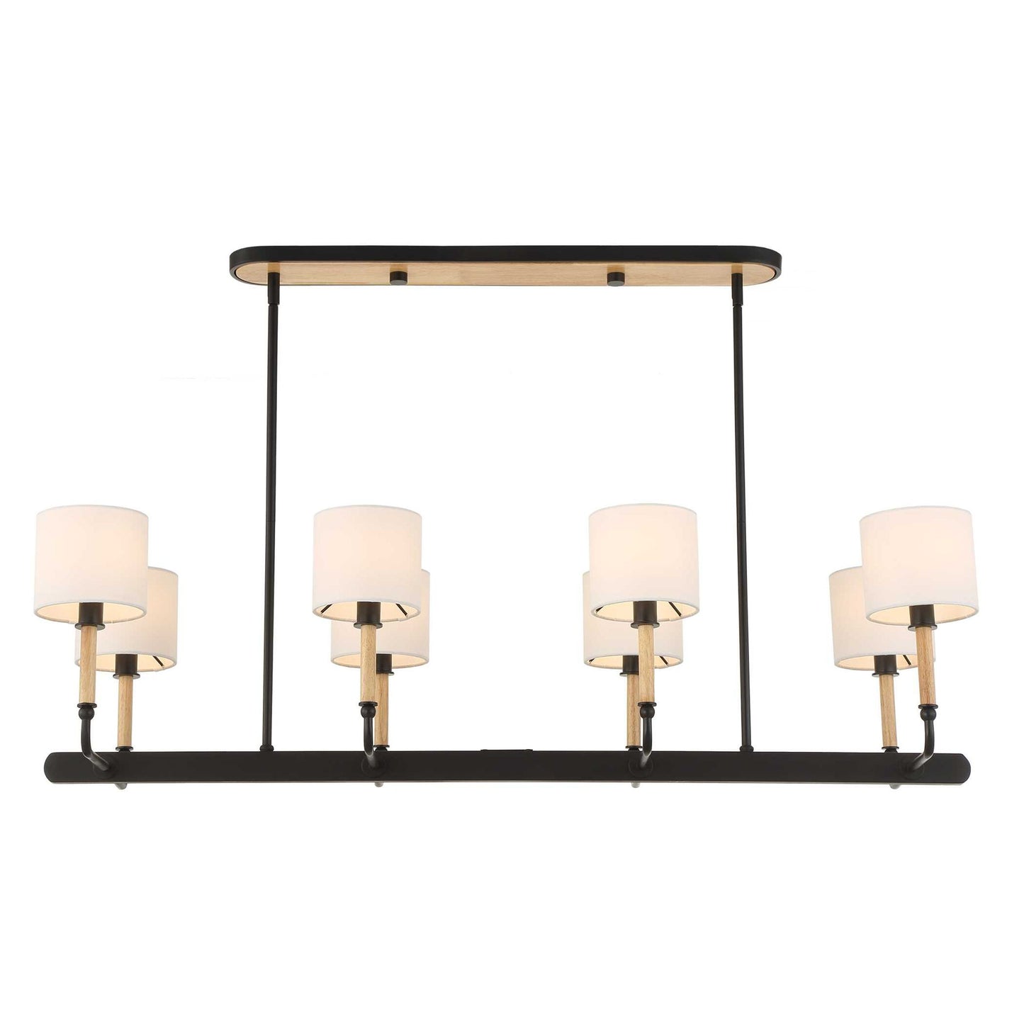 Franconia - 8 Light Pendant - Black / White