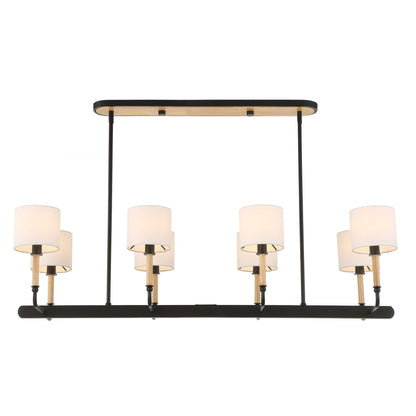 Franconia - 8 Light Pendant - Black / White
