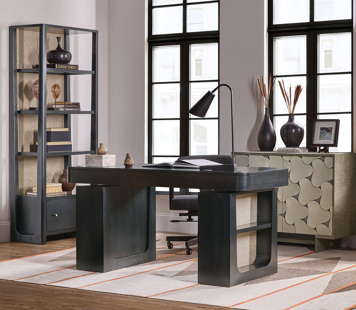 Home Office - Adjustable-Height Desk - Black