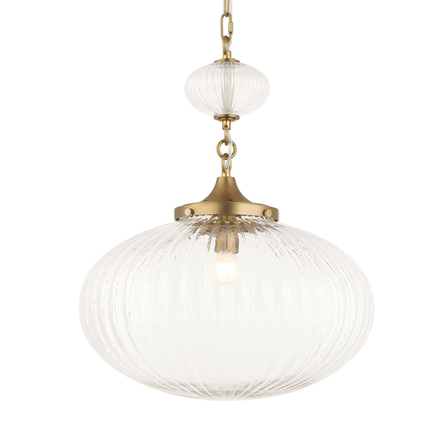 Bellaire - 1 Light Glass Shade Pendant - Gold