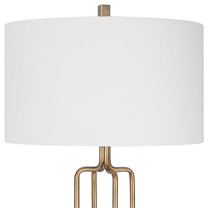 Link - Brushed Gold Floor Lamp