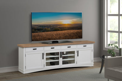 Americana Modern - TV Console with Hutch, Backpanel and LED Lights