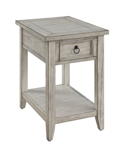 Summerville - One Drawer Chairside Table - Garret Burnished Cream