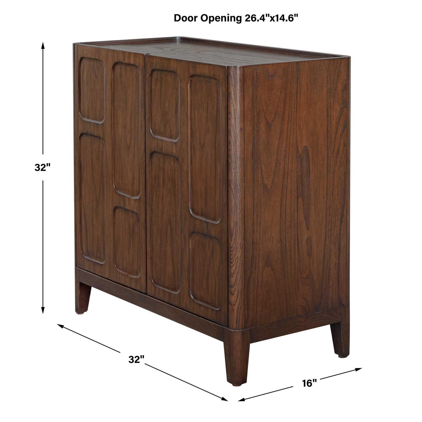 On The Block - 2 Door Cabinet - Walnut