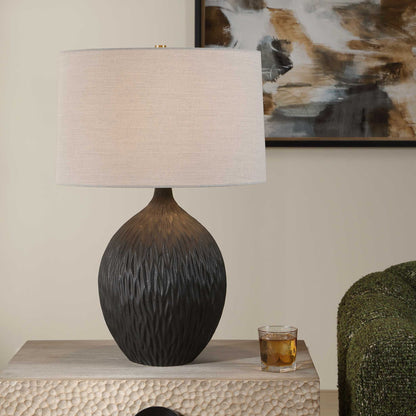 Levee - Satin Table Lamp - Black