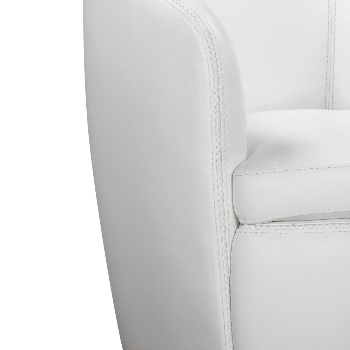 Barolo - 100% Italian Leather Swivel Club Chair (Set of 2)
