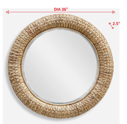 Twisted Seagrass - Round Mirror