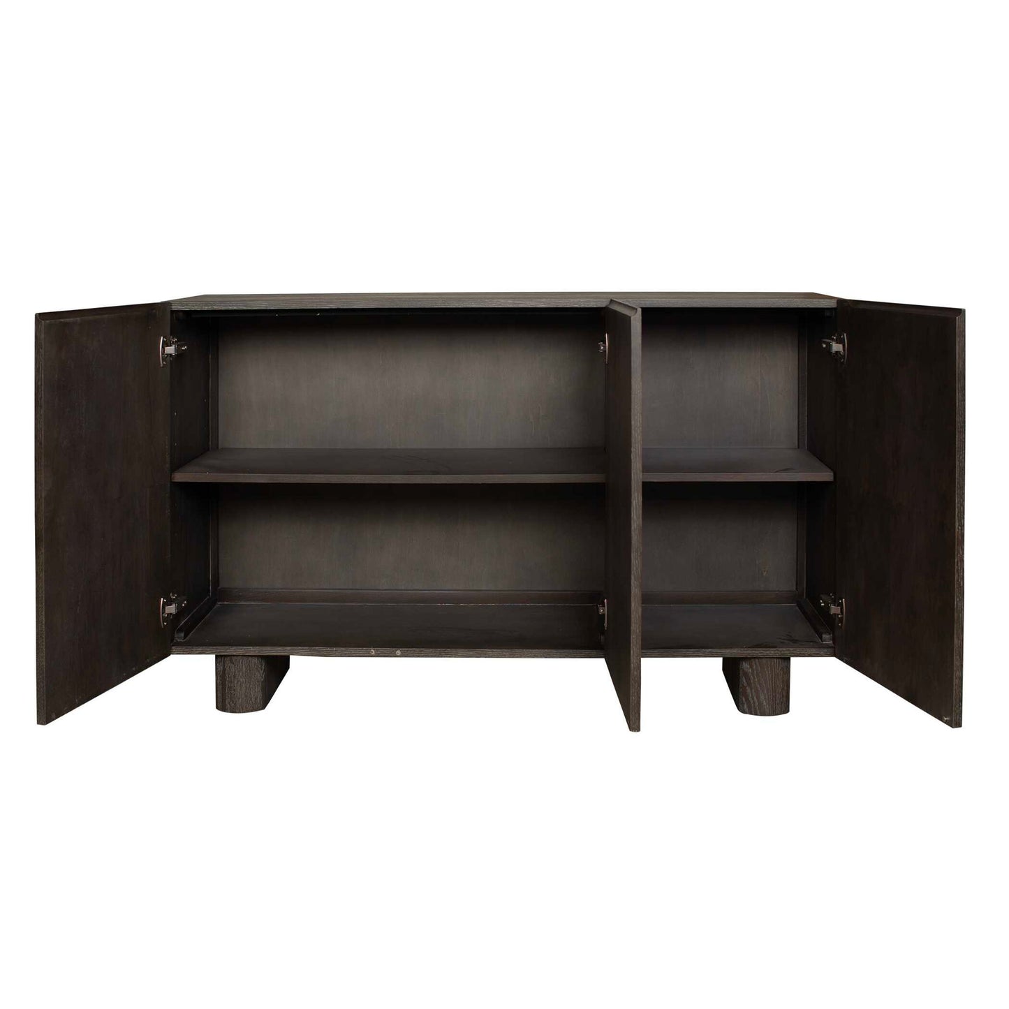 Phineas - 3 Door Modern Cabinet - Woodtone