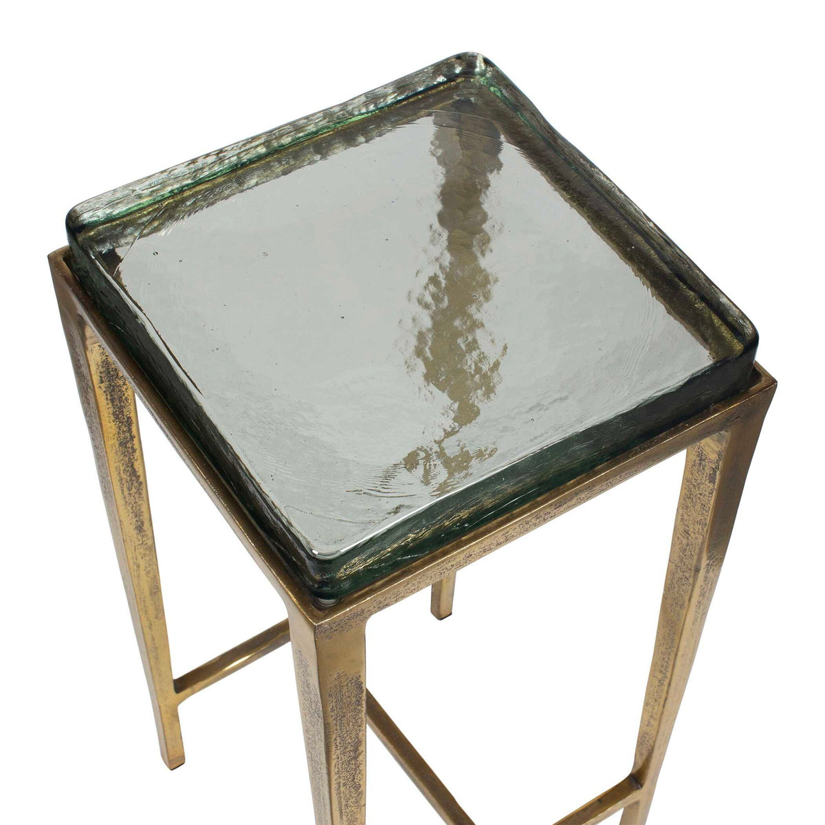 Preston - Square Accent Table - Brass,Gold