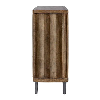 Pinstripe - 2 Door Cabinet - Dark Brown
