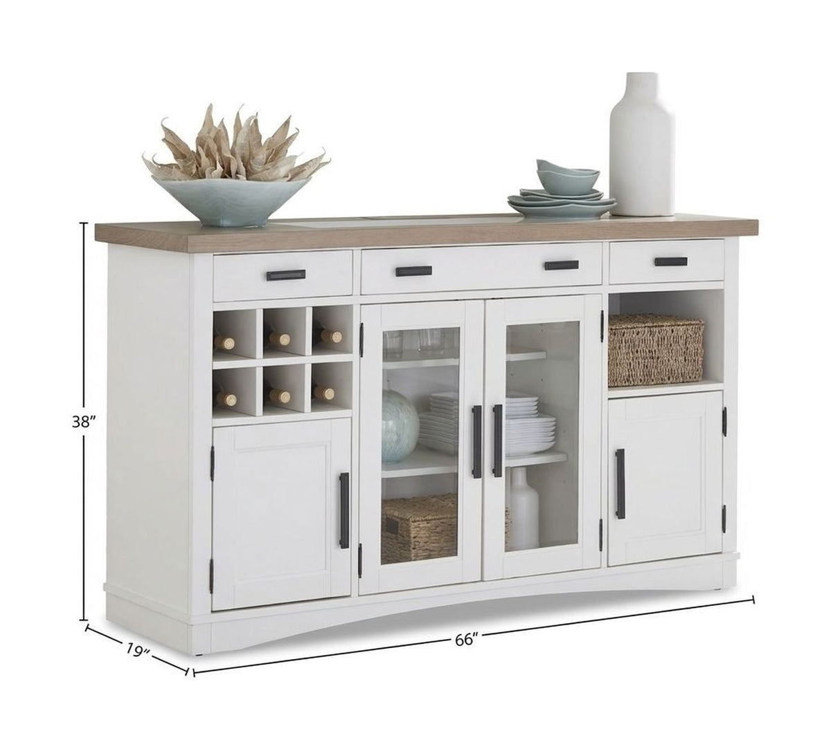 Americana Modern Dining - Buffet Server With Quartz Insert - Cotton