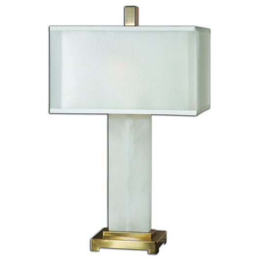 Athanas - Alabaster Lamp - White