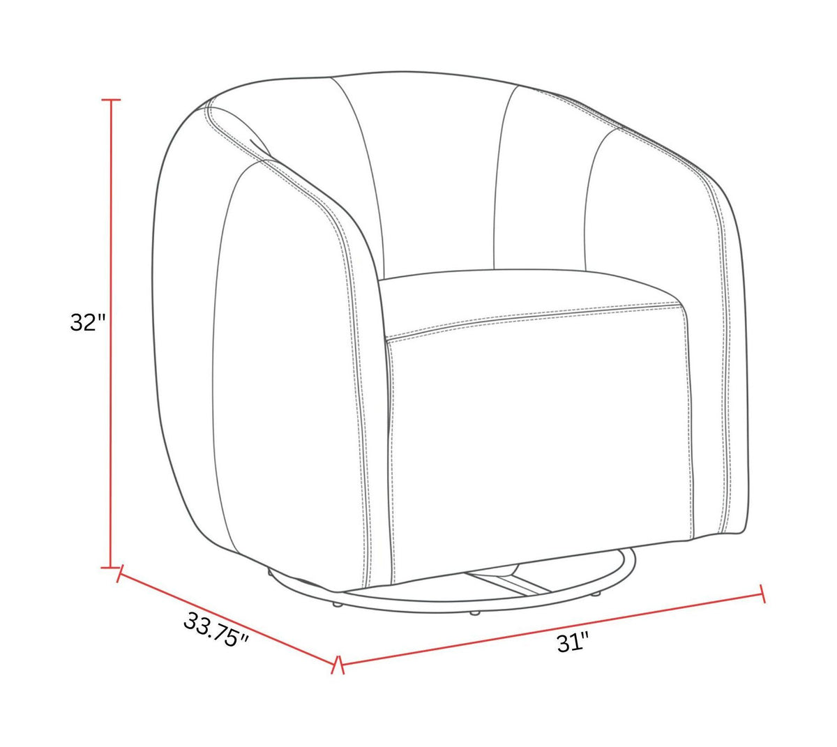 Como - Swivel Glider Accent Chair