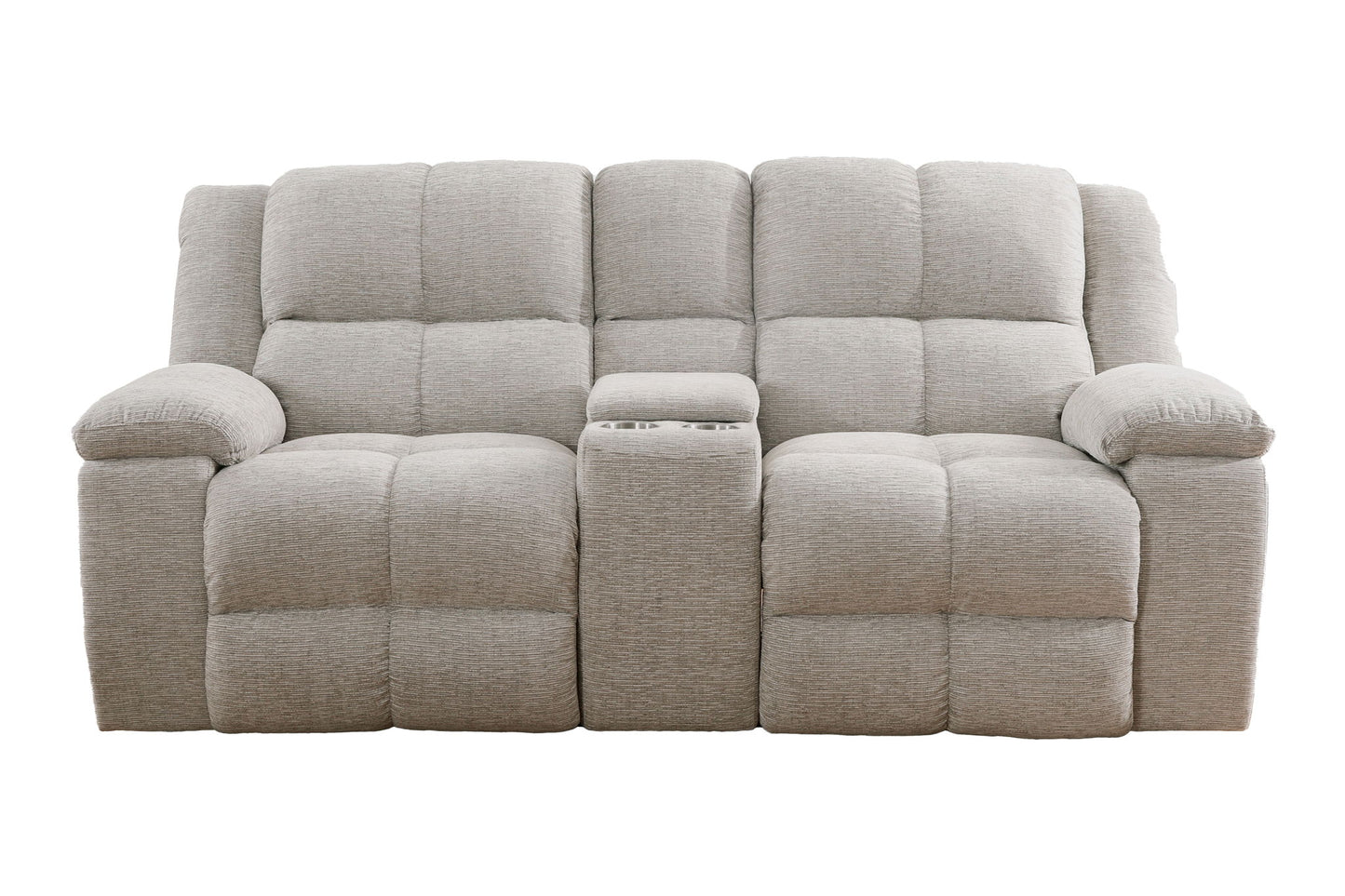 Buster - Manual Reclining Console Loveseat - Opal Taupe