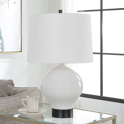 Collar - Gloss White Table Lamp