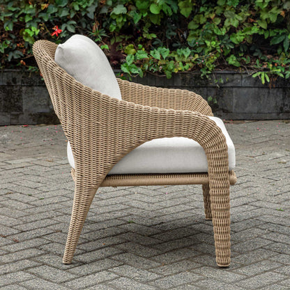 Kavali - Outdoor Wicker Lounge Chair - Woodtone