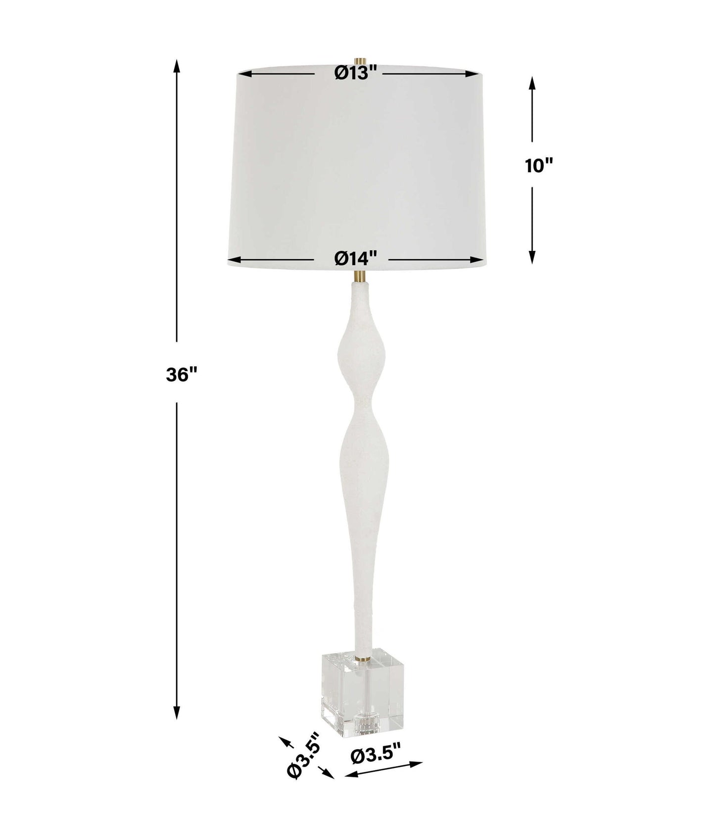 Helena - Slender Table Lamp - White