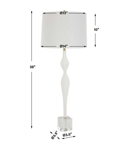 Helena - Slender Table Lamp - White