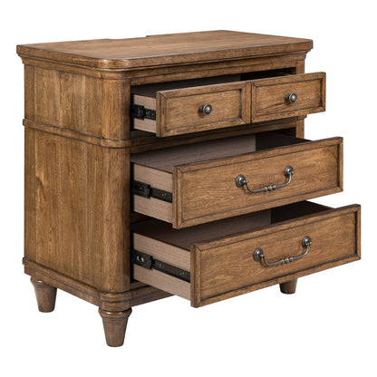 Harrison Heights - Nightstand With Charging Station - Sienna