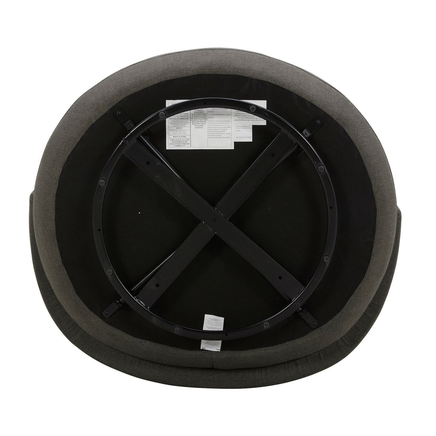 Haley - Upholstered Swivel Cuddler Chair