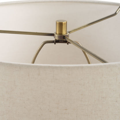 Hemisphere - Travertine Table Lamp - Beige