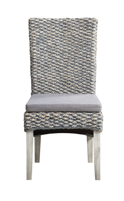 Hopewell - Gray Seagrass Dining Chairs (Set of 2) - Heron Gray Seagrass