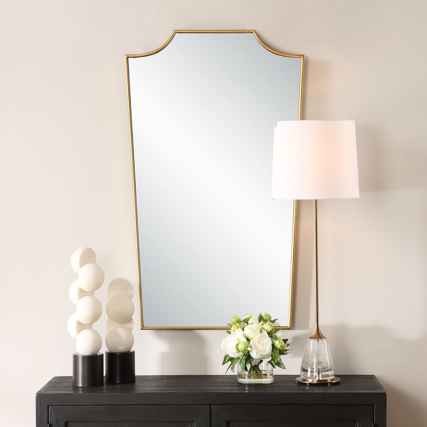 Demure - Antique Gold Mirror - Gold