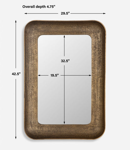 Alvaro - Antique Brass Mirror