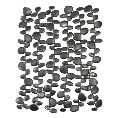 Skipping - Stones Forged Iron Wall Art - Black