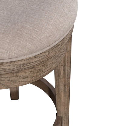 City Scape - Upholstered Swivel Console Stool - Burnished Beige