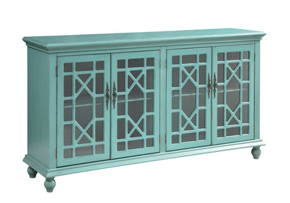 Christensen - Four Door Credenza - Bayberry Blue Rub