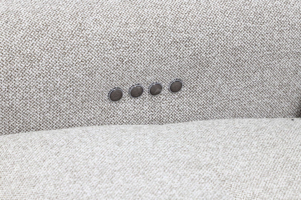 Julianna - 5 Piece Power Reclining Sectional With Power Headrests - Crisp Taupe