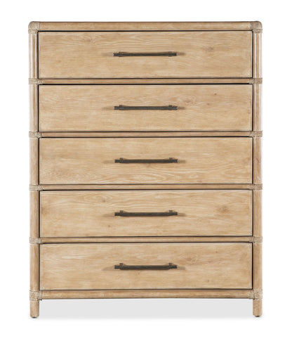 Retreat - Pole Rattan Five-Drawer Chest