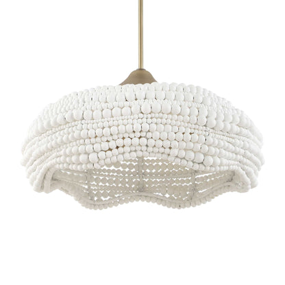 Biddeford - 5 Light Beaded Pendant - White