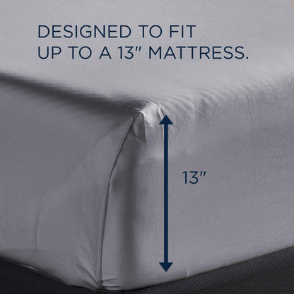 Linens - Tempur Luxe Egyptian Cotton Sheet Set - Silver Mist