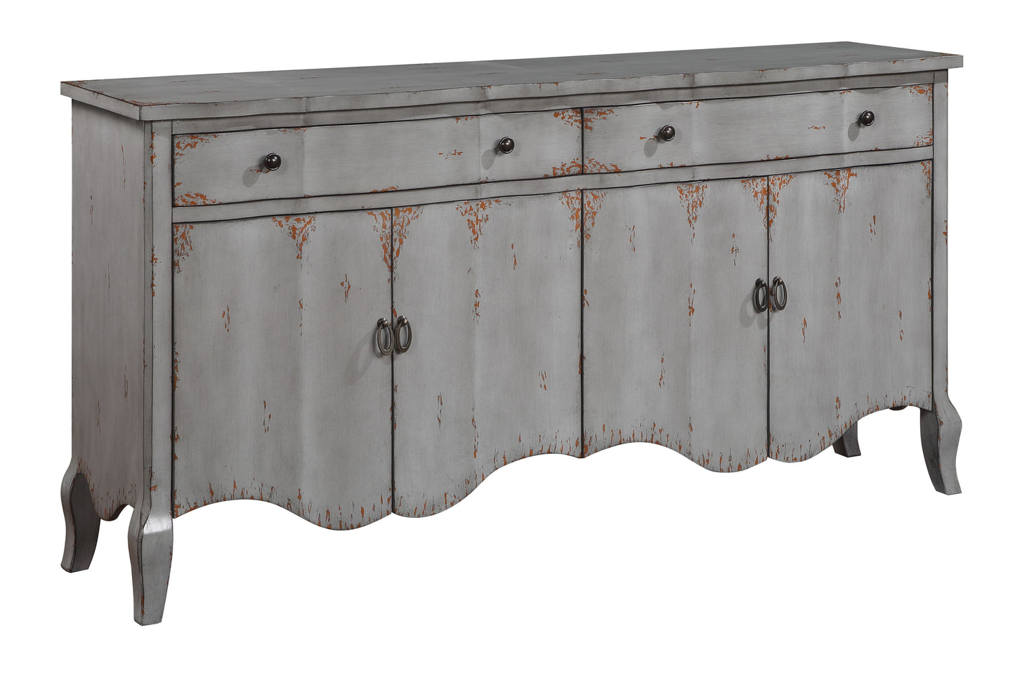 Heidi - Four Door Two Drawer Credenza - Walker Vintage Blue