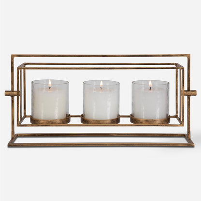 Wenman - Triple Candleholder - Gold