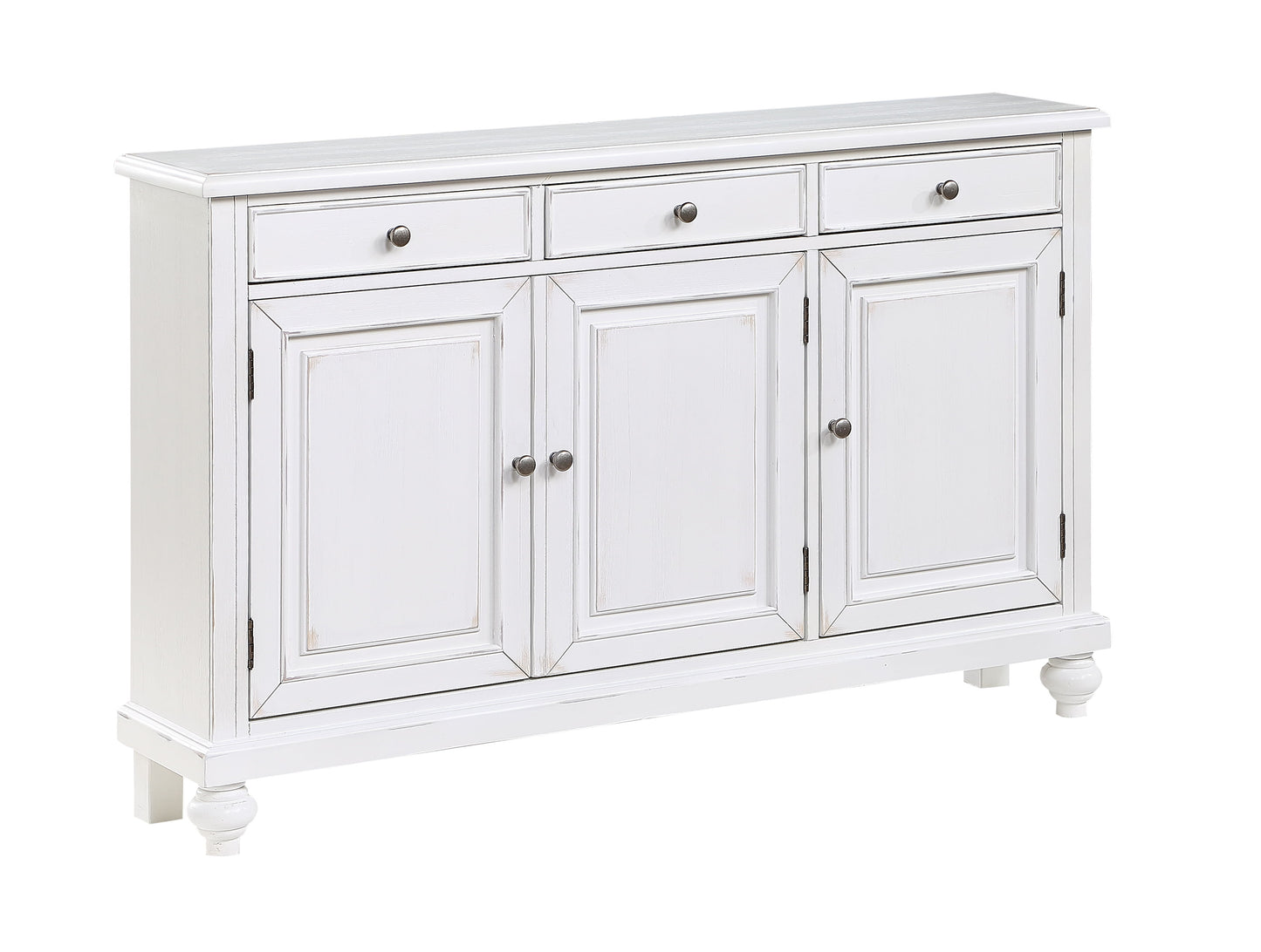 Viviana - Three Door Three Drawer Credenza - Dove White Rub