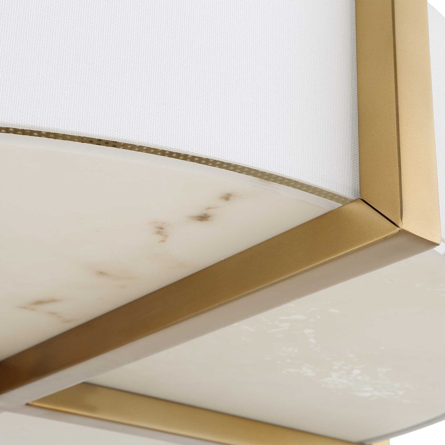 Cresson - 4 Light Drum Pendant - White / Gold