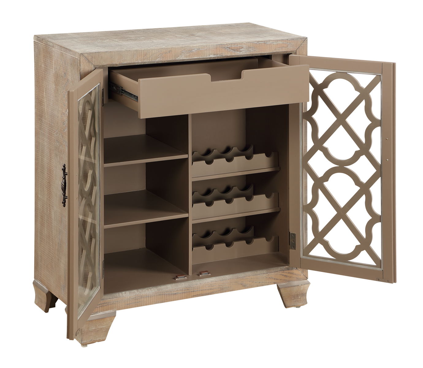 Dakota - Two Door Wine Cabinet - Bronte Light Brown