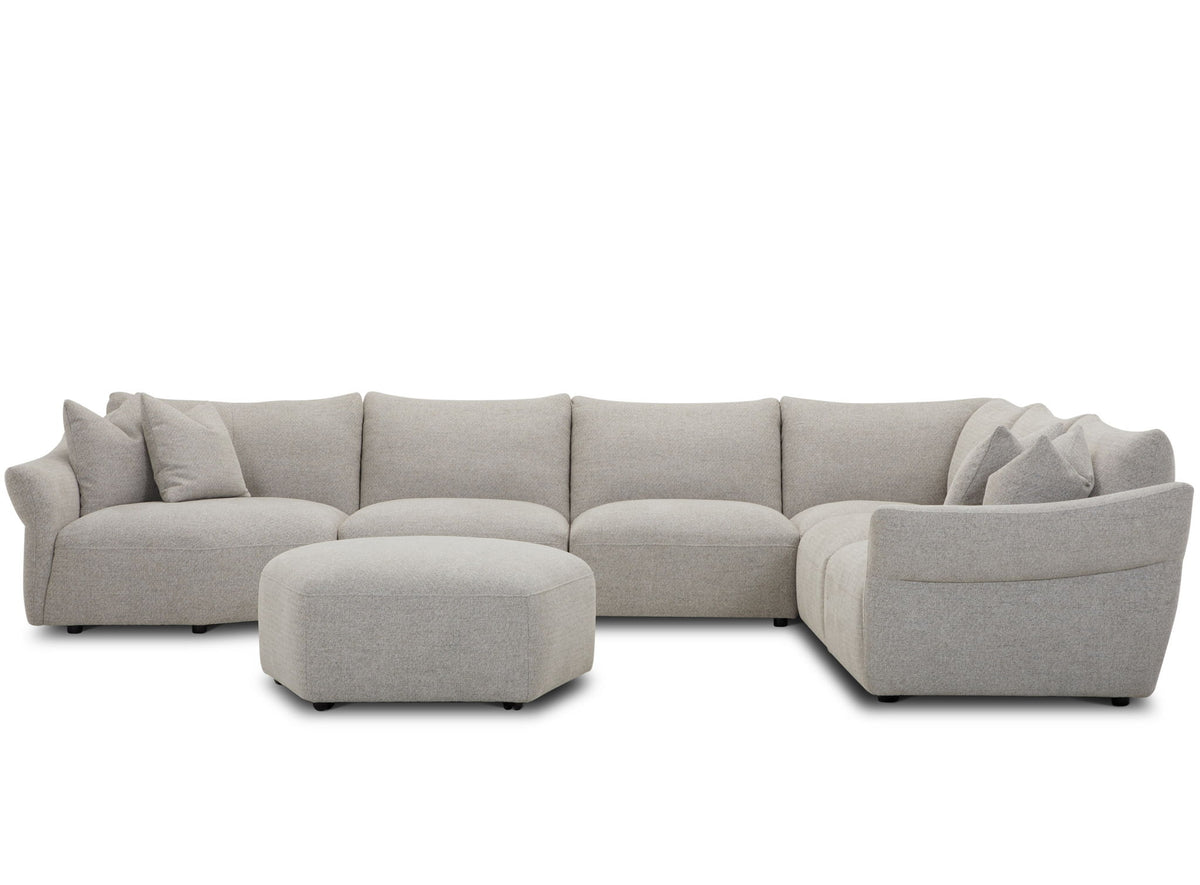 Playful - Ottoman With Casters - Canes Cobblestone