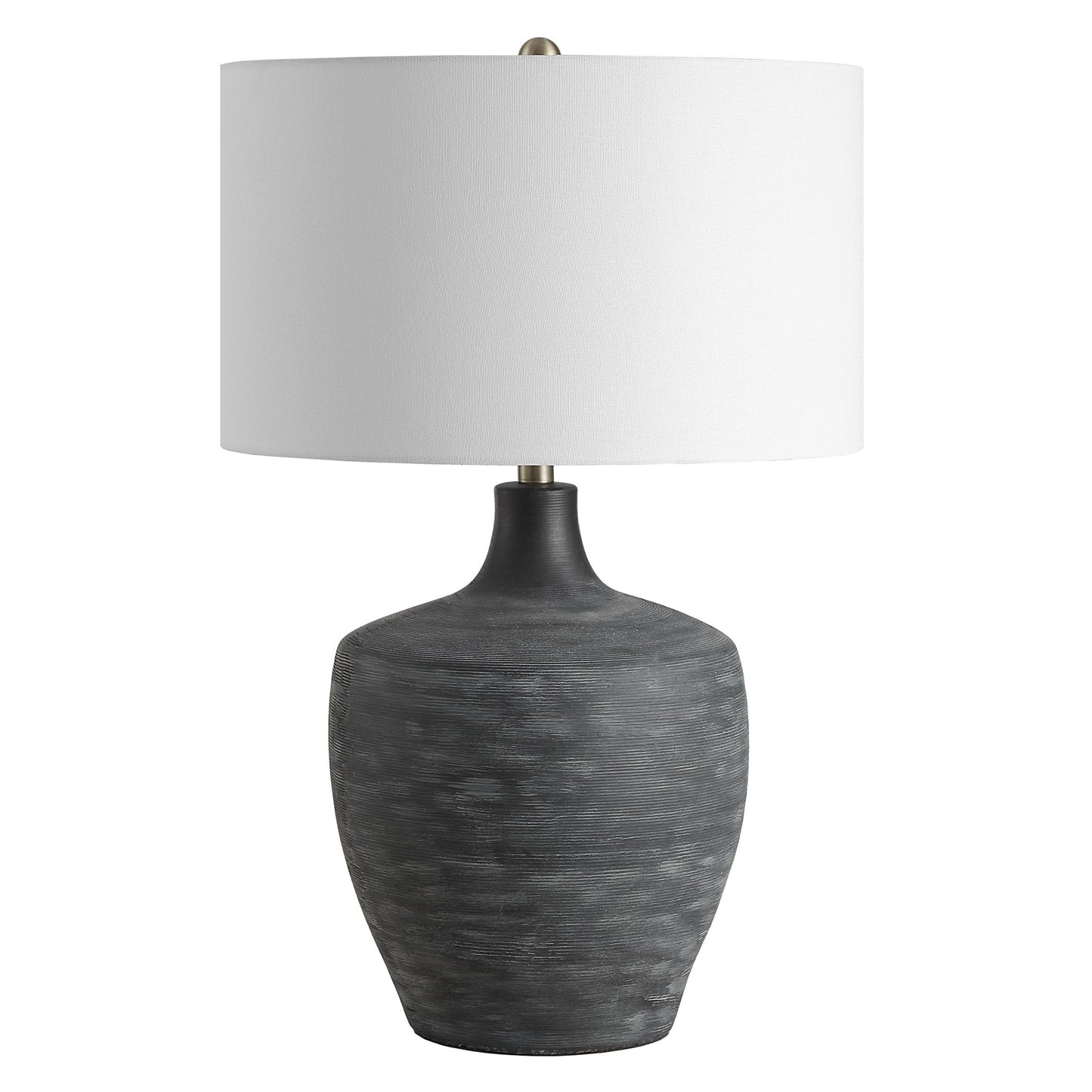 Graphite - Ribbed Table Lamp - Black